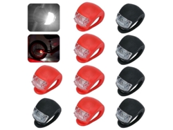 Kit De Luces Para Bicicleta (10 Unidades): Luces Led De Silicona Para La Parte Delantera, Trasera Y Las Ruedas, Con 3 Modos De Iluminación.