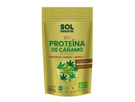 Proteina de Cañamo Sin Gluten Bio Vegan 250G SOLNATURAL