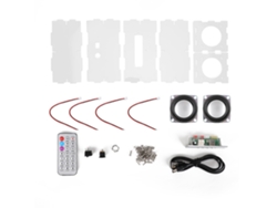 Kit De Bricolaje Para Altavoz Estéreo Bluetooth De 3 W Con Control Remoto Transparente Y Reproductor Mp3 Portátil
