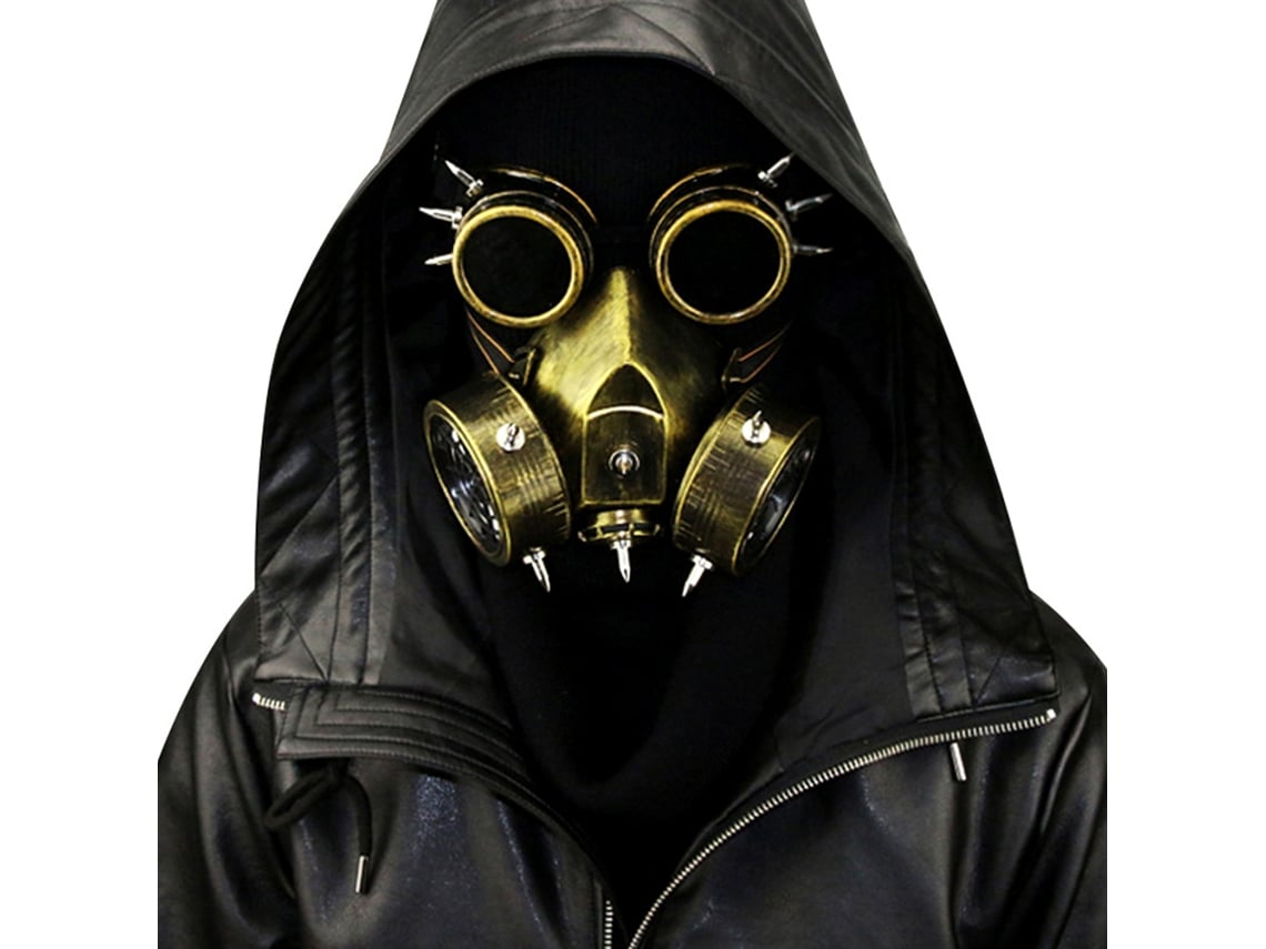 Máscara De Guerrero Esqueleto Con Gafas Steampunk Para Accesorios De Disfraz De Cosplay De Halloween