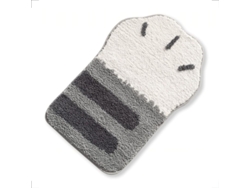 2026-alfombra De Baño Linjou Pata De Gato Antideslizante Super Suave Microfibra Lavable En Máquina Gris