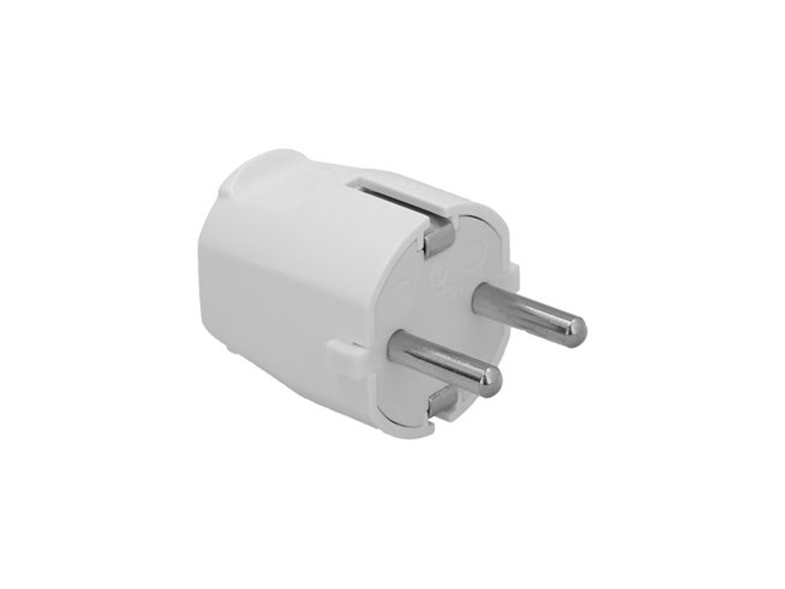 Clavija Schuko De 2 Polos Con Toma De Tierra (16a) Color Blanco