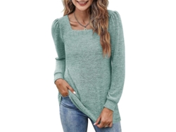 2026-camisetas De Túnica Casual Para Mujer Ilwhe Con Cuello Cuadrado Y Mangas Voluminosas