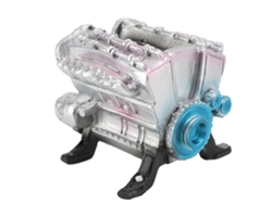 Baok: modelo de motor de resina de 8 cilindros para simulación creativa, ideal para la decoración de automóviles.
