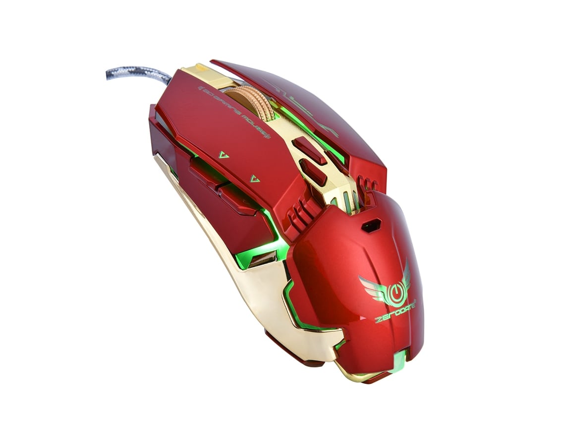 Ratón Gaming Cableado Usb Zerodate X800 3200dpi Luz Led Roja Ratones Programables