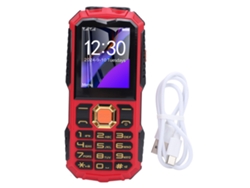 Telefone Celular Idoso 2g Com Botões Grandes Bateria 4800mah Tela Hd Dual Chip E Carregador Portátil Vermelho