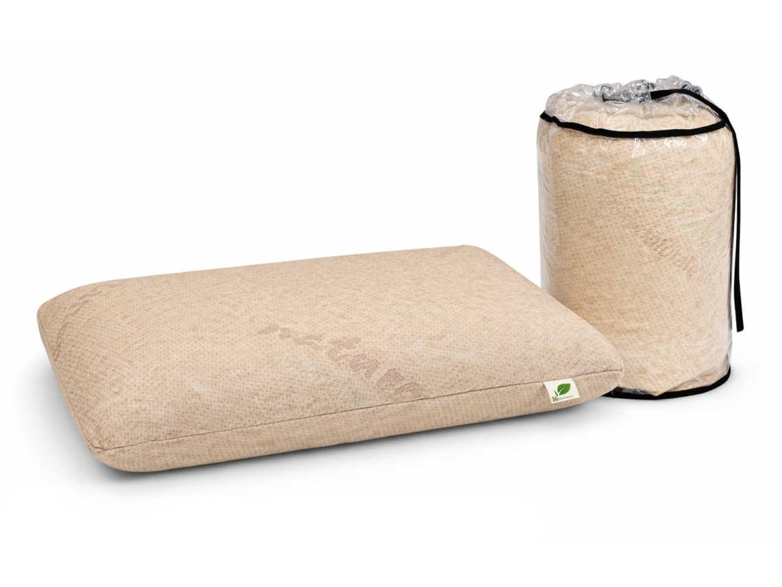 Almohada Latex 100% Algodon Y Lino 70x40 - Desenfundable Y Lavable. Ergonómica