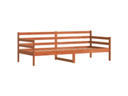 Maison Exclusive - Cama De Día Con Cabecera Marrón Cera Madera De Pino Macizo
