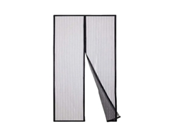Mosquitera magnética para puerta, diseño duradero, funcionamiento manos libres, color negro, 100 x 210 cm.
