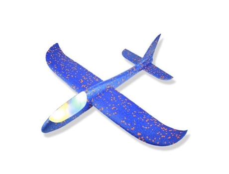 Juguete Modelo de Avión Giratorio de Espuma Que Lanza A Mano Y Máquina Luminosa Con Luz Azul