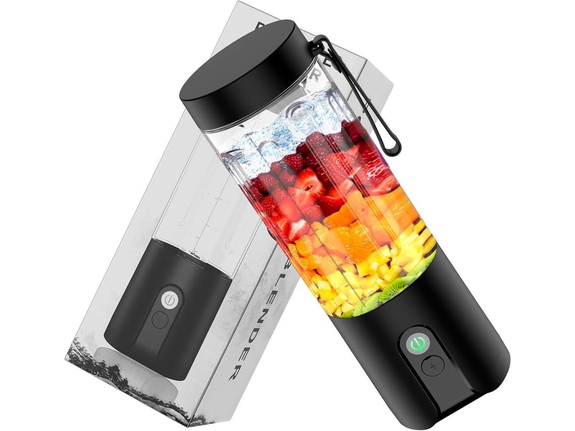 Licuadora Portátil 20 Oz Para Batidos Y Batidos, Usb Recargable 4500Mah 11.1V Potente Con 10 Cuchillas, Para Deportes, Viajes CHRUI