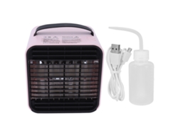 Ventilador USB con iones negativos, rosa, para aire acondicionado.