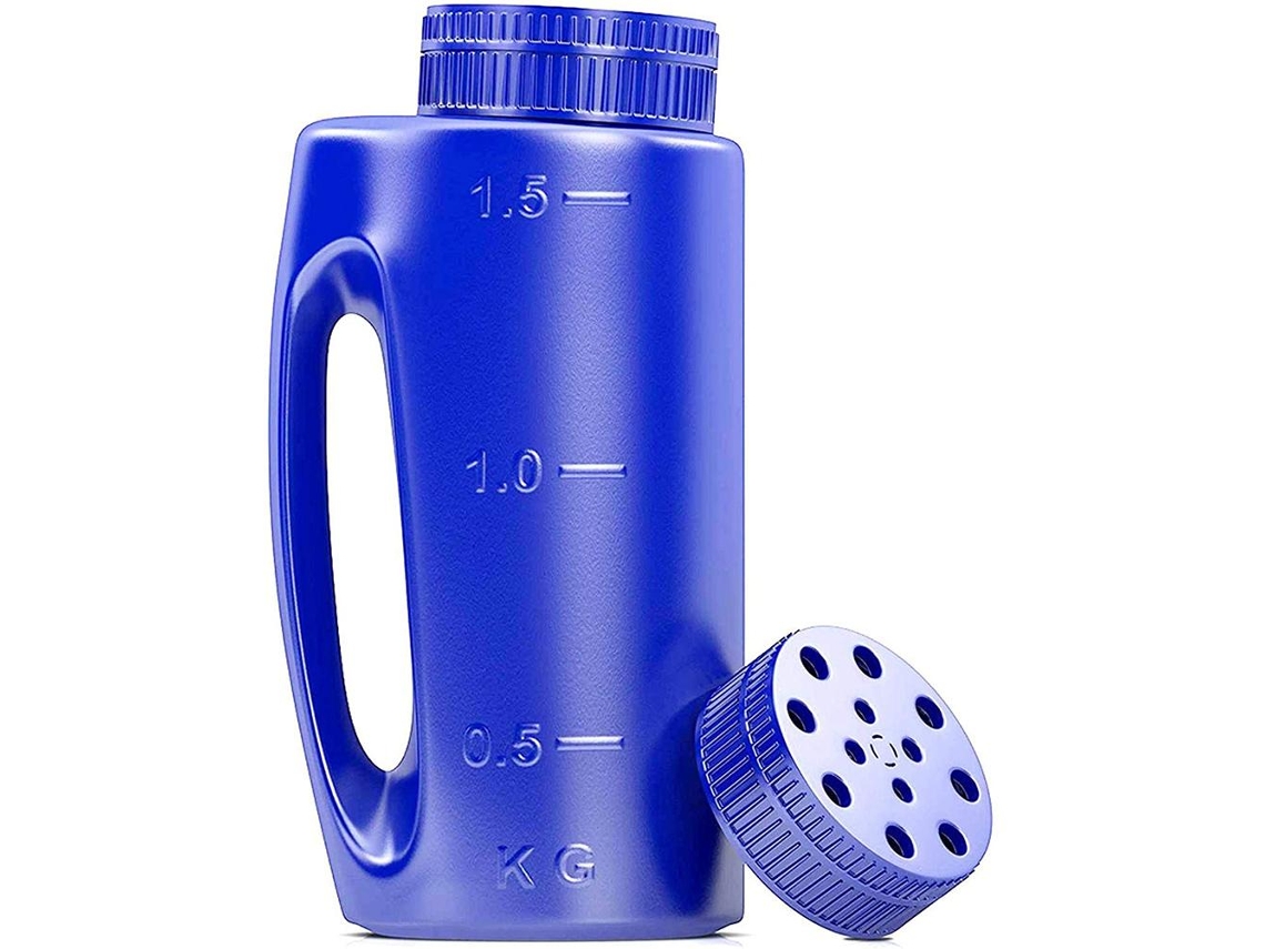 Esparcidor Manual De Fertilizante Y Sal Para Jardín, Césped Y Hielo Con Tapa Ajustable.