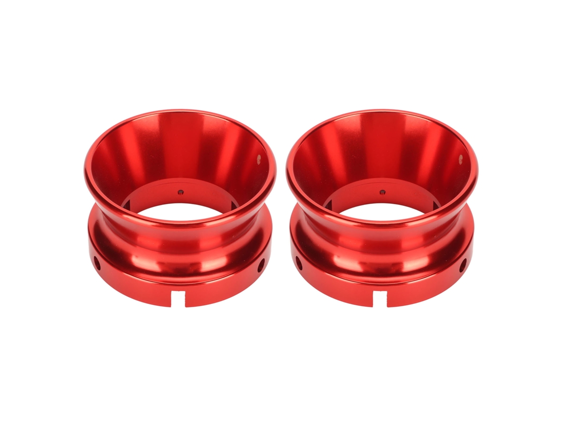 2 Adaptadores De Hub Nab Em Alumínio Polido Vermelho 10 Polegadas Universal Para Studer Revox Akai Teac