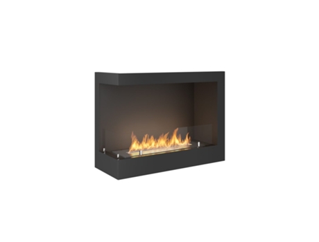 Bioetanol de esquina, chimenea de bioetanol empotrada. Apertura izquierda CORN 600 con cristal OUTINFIRE