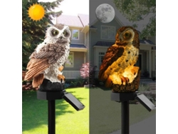 Lámpara Solar De Jardín Con Forma De Búho Ornamental, Led, Resistente Al Agua, Para Jardín Y Césped.