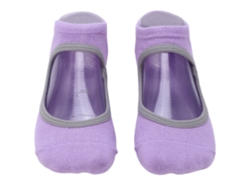 Calcetines De Pilates Transpirables Sin Talón Antideslizantes Para Mujer, Ideales Para Yoga, Fitness Y Deportes - Morado