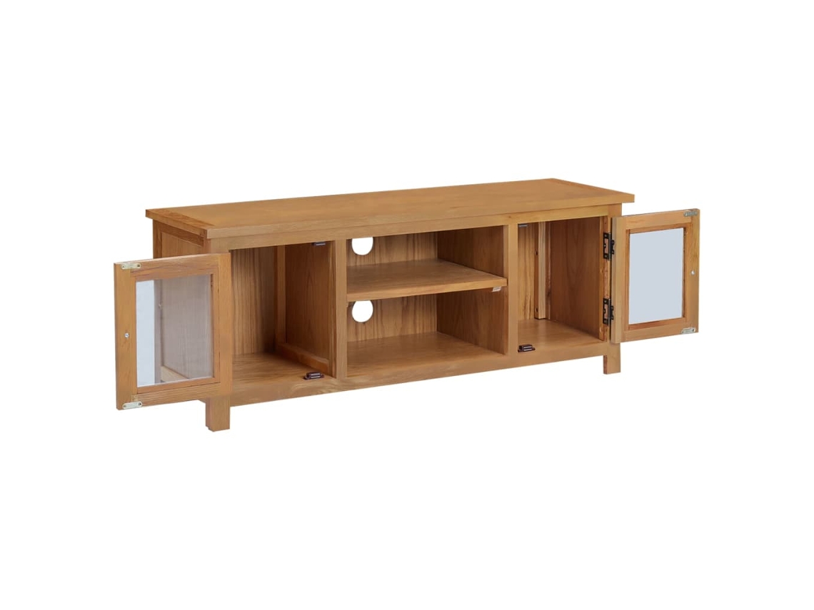 Maison Exclusive - Mueble Para Tv Madera Maciza De Roble 110x35x44 Cm