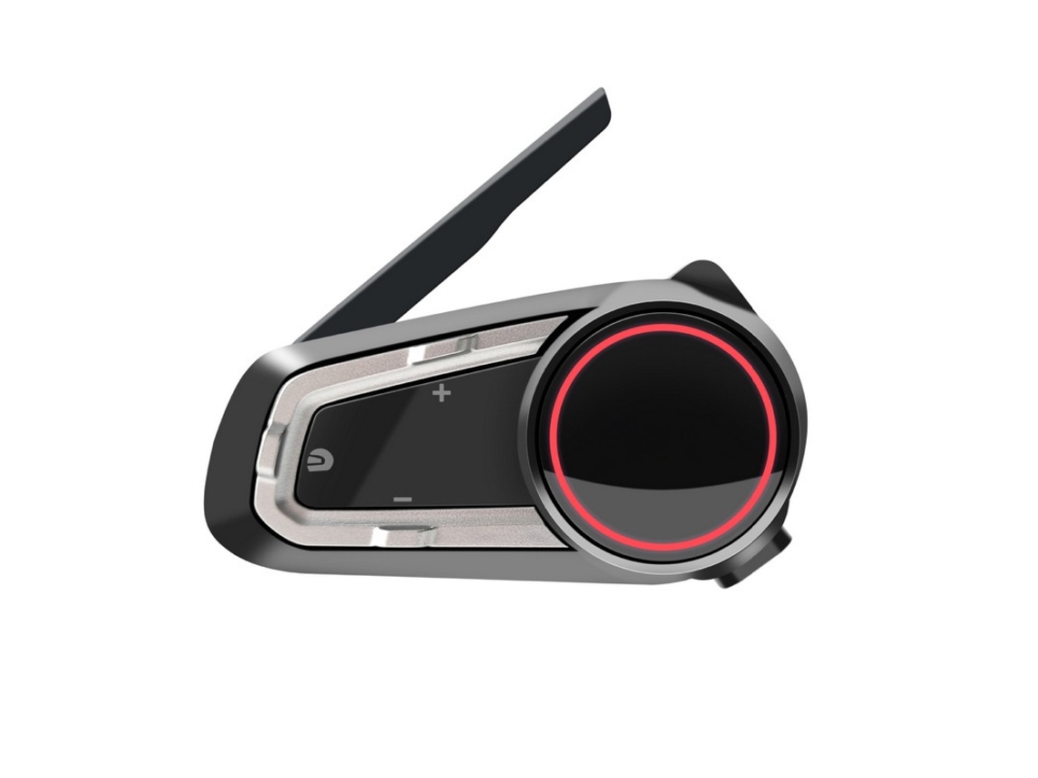 Auriculares Bluetooth para motocicleta, intercomunicador para 10 conductores a 2000 m, para compartir música, resistente al agua IPX6, manos libres, plateado y negro CHRONUS