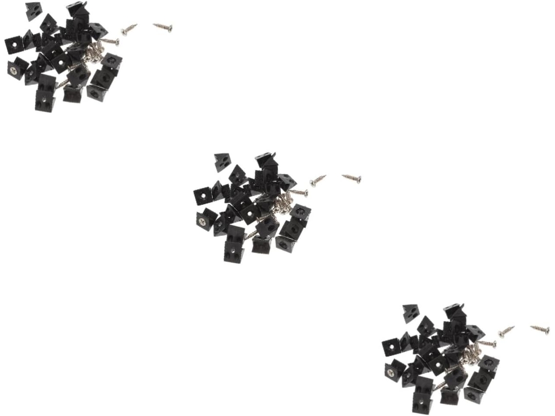 300 Piezas De Cuñas Reparación Bucles Para Paneles Traseros, Estantes Negros Pared, Estantes Esquina