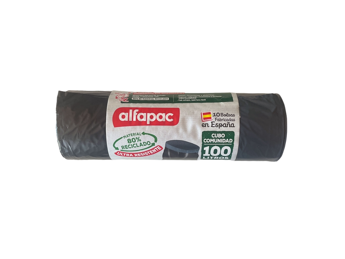 ALFAPAC Bolsas de basura 10u 'Cubo Comunidad' 84x105cm de 100L