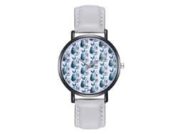 Reloj De Pulsera De Cuarzo Para Mujer Con Correa De Piel Sintética De Diseño Sencillo (gris)