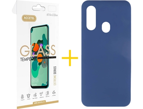 Carcasa + Protector de Pantalla Samsung A20e ACCETEL Azul