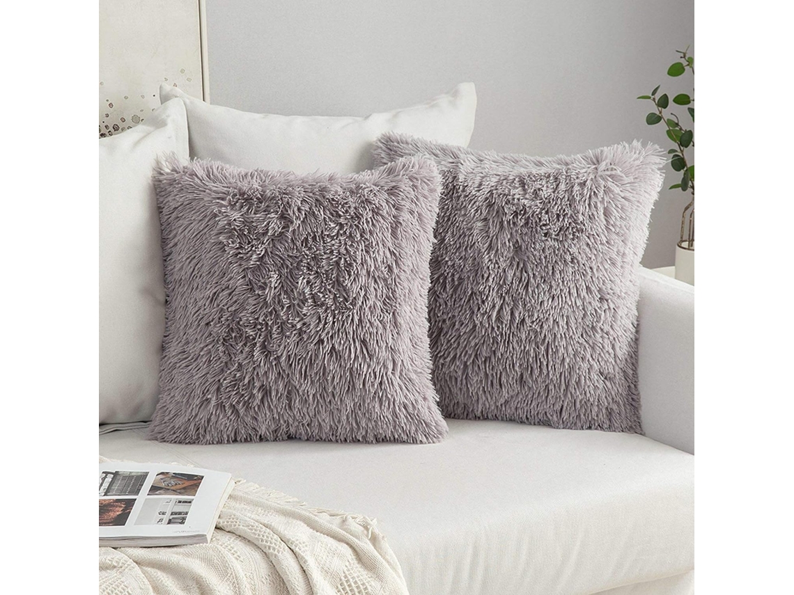 Par De Cojines Decorativos De Piel Sintética Suave Para Sofá O Dormitorio