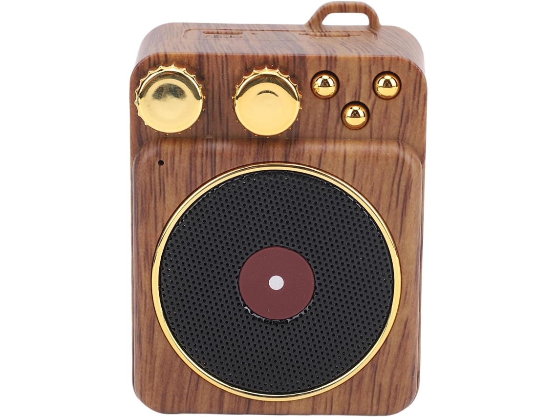 Altavoz De Música Retro V5.0, Portátil Con Parte Trasera Magnética, Acabado Granulado.