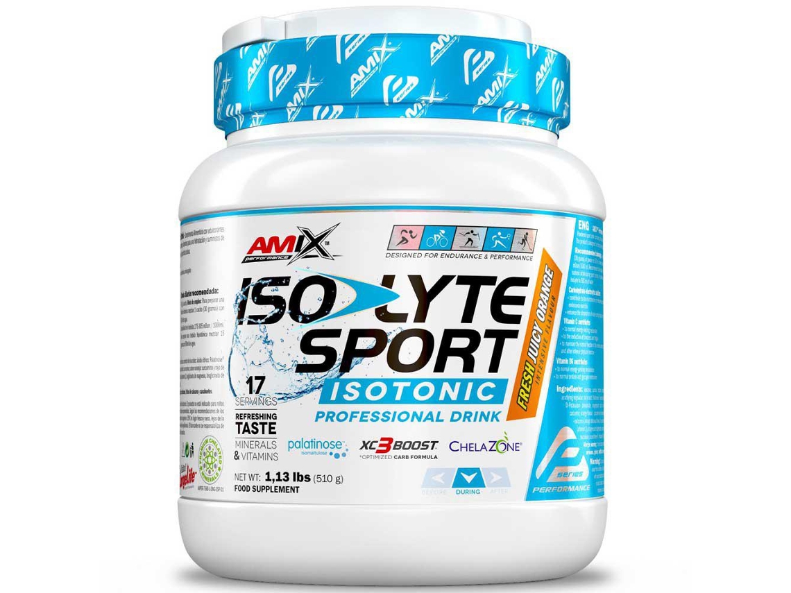 Complemento Alimentar AMIX Isolyte Sport 510G Laranja