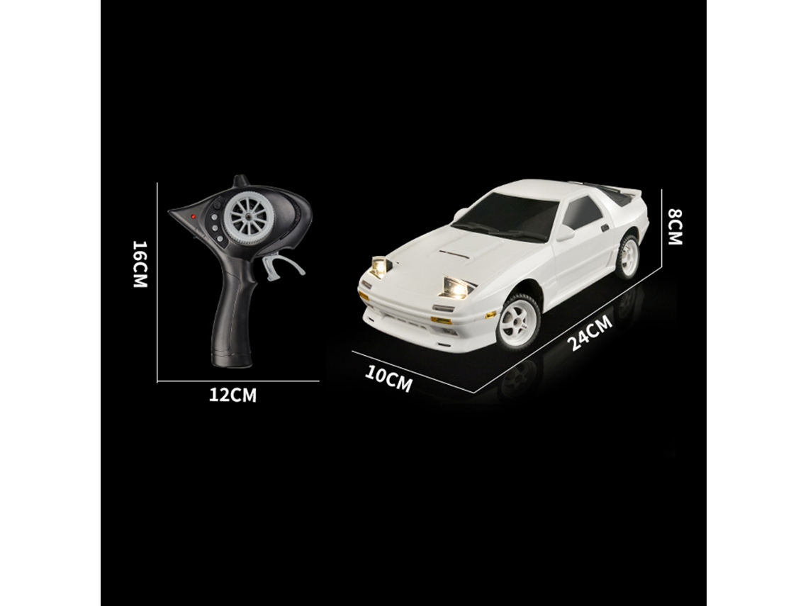 Coche Teledirigido De Drift A Escala 1/18 Con Esp 2.4ghz, Luces Giratorias, Regalo Para Niños Y Niñas.