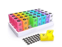 Organizador Mensual De Pastillas Con 32 Compartimentos, Estuche Portátil De Viaje Diario Djr