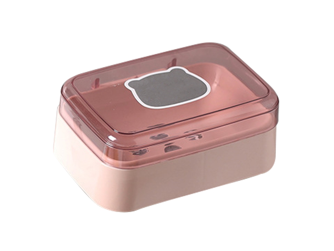 Caja De Jabón Desagüable Con Tapa, Porta Jabón Plástico, Contenedor Para Jabón