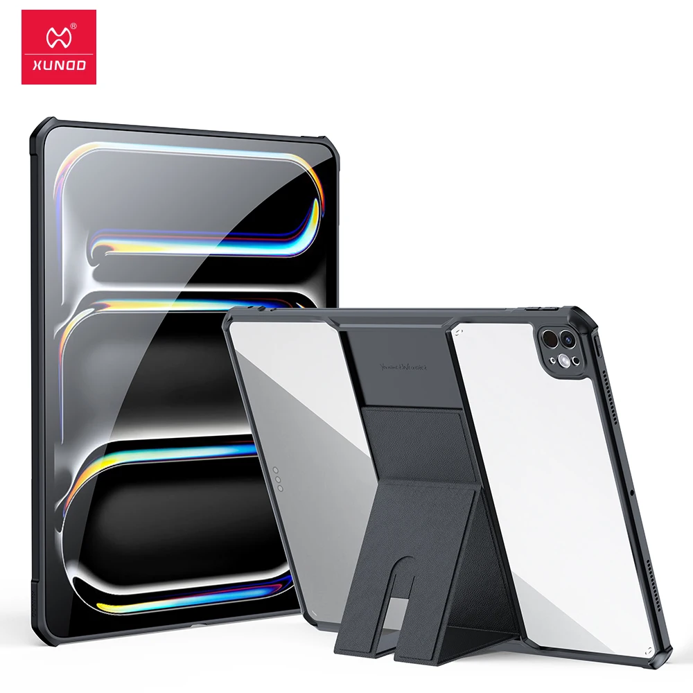 Una Funda Protectora Para La Tableta Ipad Air 13 Con Un Soporte Magnético Plegable E Invisible.