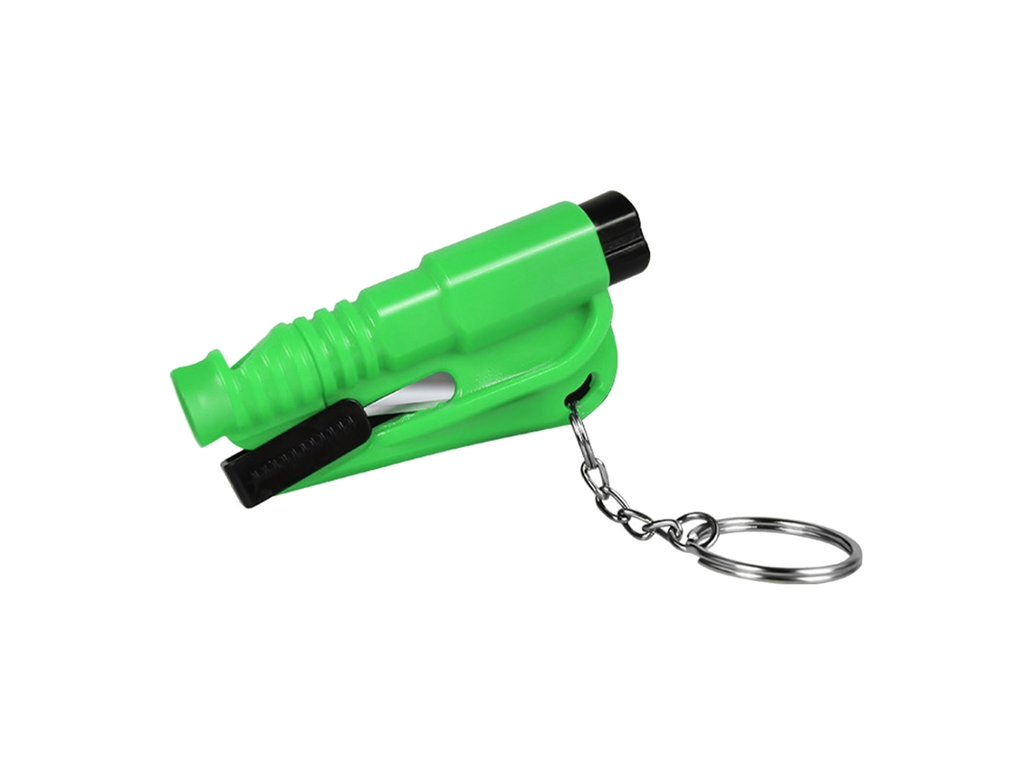 Martillo De Seguridad Multifuncional 3 En 1, Rompeventanas Portátil Para Coche, Color Verde.