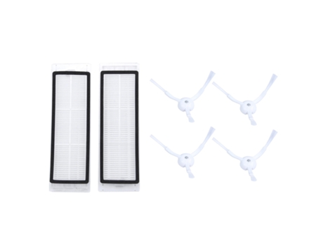 2 piezas de accesorios para máquina barredora de filtro Hepa para Xiaomi Roborock y 4 piezas de cepillo lateral para aspiradora Xiaomi Roborock S50...
