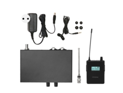 Sistema De Monitor De Oído Inalámbrico Transmisor Receptor Para Escenario Y Streaming En Directo Con Enchufe Eu