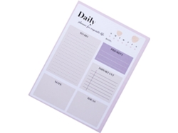Bloc De Notas Planificador De Escritorio Portátil De Color Morado, Cuaderno Multifuncional De Tamaño Mediano