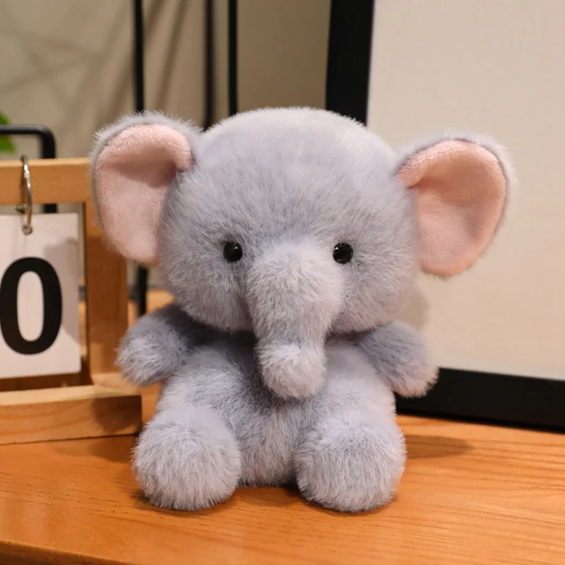 (elefante De 17 Cm) Lindo Peluche Realista De Animal De Dibujos Animados
