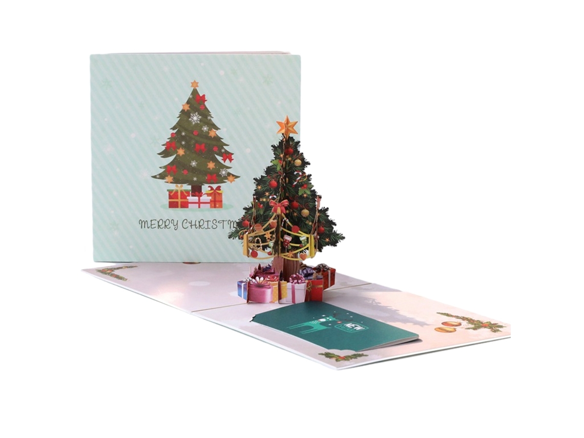 Tarjeta emergente navideña, saludos navideños en 3D hechos a mano, regalos para amigos y familiares JEIIBRZUI