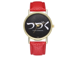 Elegante Reloj De Pulsera Unisex Informal De Cuarzo, Ideal Como Regalo (rojo).