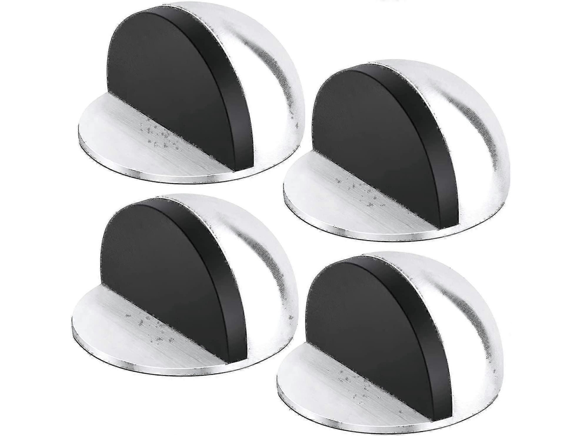 4 Piezas Topes De Puerta Autoadhesivos De Acero Inoxidable Para Suelo, Diseño Moderno, Protección Contra Golpes, Para Hogar Y Oficina