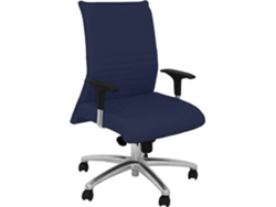 Silla de Escritorio Ejecutiva PYC Albacete XL Azul con ruedas antiarañazos (Brazos Ajustables - Tejido)