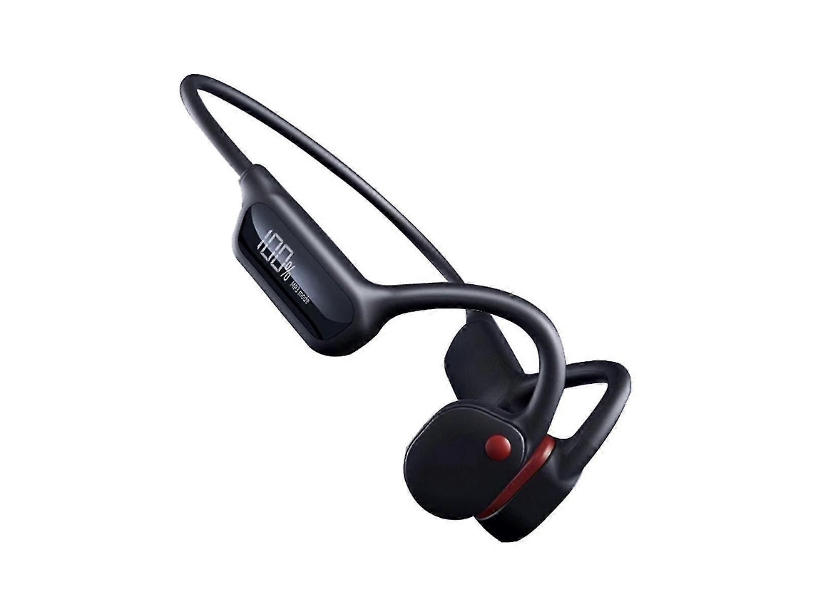 Auriculares deportivos inalámbricos Bluetooth 5.3 de conducción ósea con llamadas manos libres - Negro