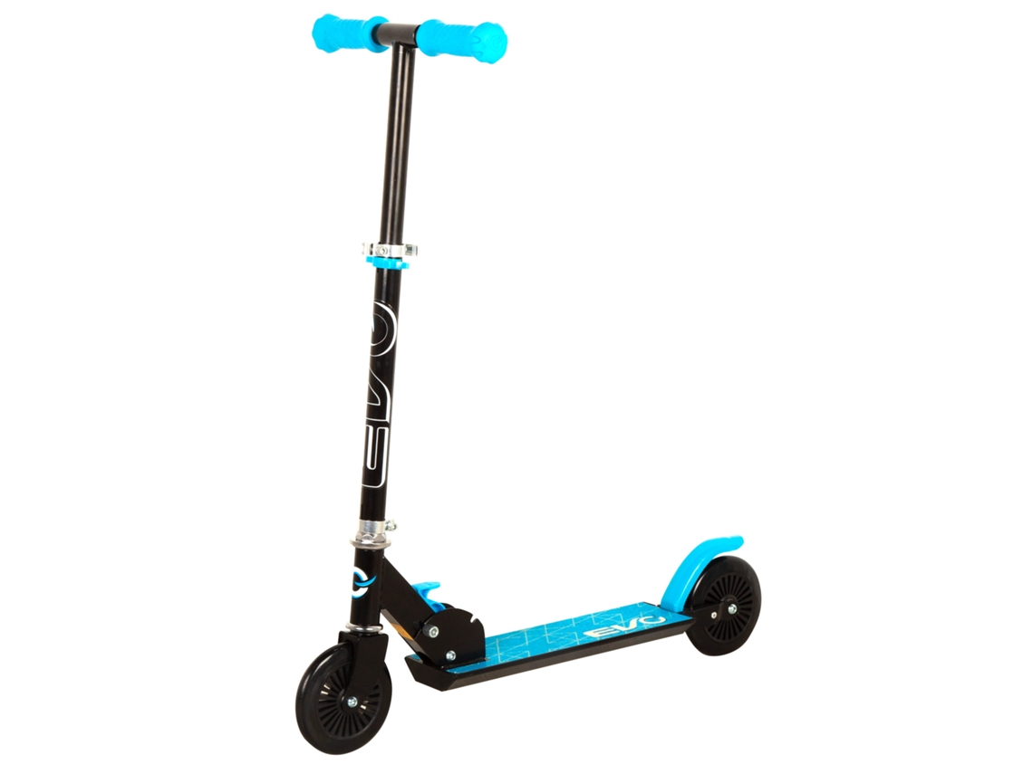 Patinete 2 Ruedas Plegable Y Ajustable Azul Evo