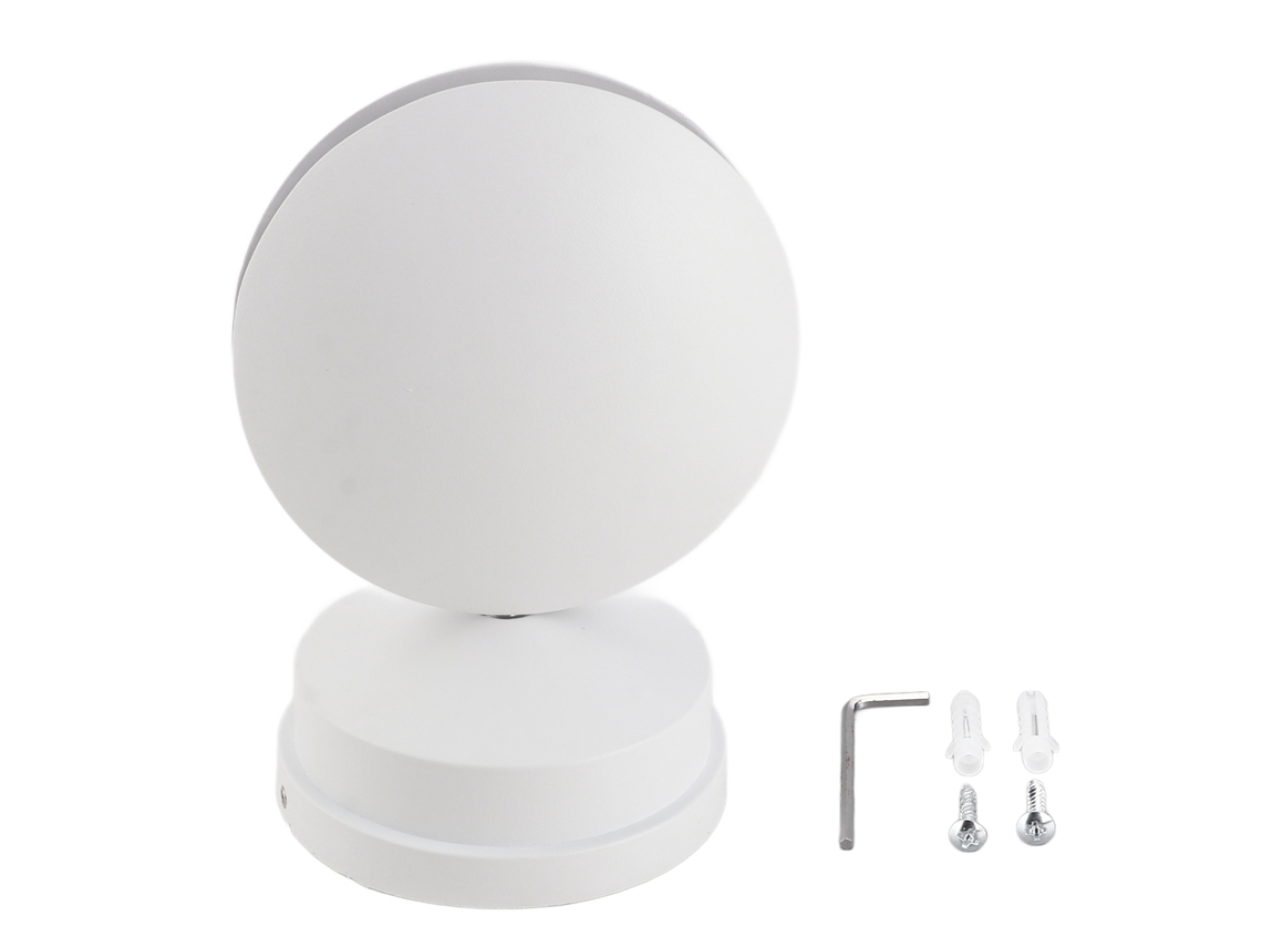 Rebe-lámpara De Pared Led 10w Redonda 360° Iluminación Para Hall Pasillo Corredor Salón Ac85‑265v Luz Blanca