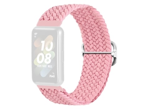 Correa de tela tejida hebilla trenzada para Huawei Band 7 - rosa