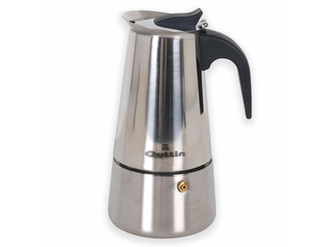 Cafetera Italiana Quttin Prateado Acero Inoxidable 4 Kopjes