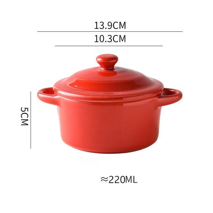 (1 Pieza De 4 Pulgadas) Mini Cuenco De Cerámica Con Dos Asas, Cuenco Pequeño, Apto Para Horno, 10 Cm / 4 Pulgadas