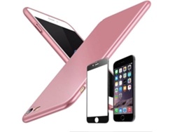 Kit Funda y Protector Cristal 5D iPhone 6 Plus, 6s Plus SlimShield Rosa